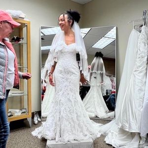 Lace mermaid style wedding gown